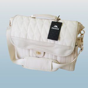 NWT! Shoulder Bag Tote w/Quilted Design-Padded Divider-Detach Strap